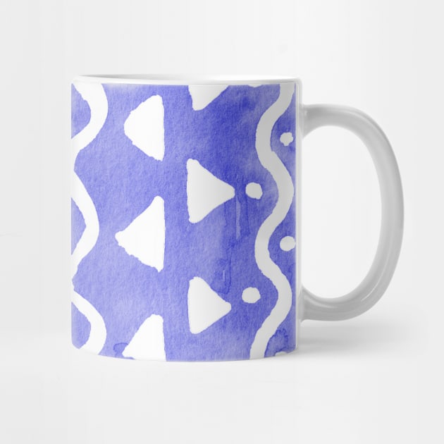 Loose boho chic pattern - ultramarine blue by wackapacka